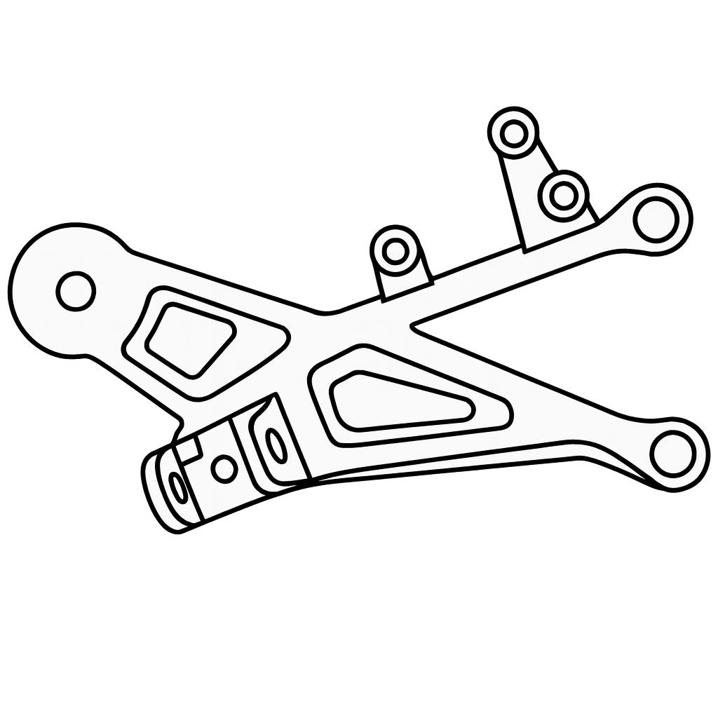 Platine de Repose-Pieds - Côté Droit